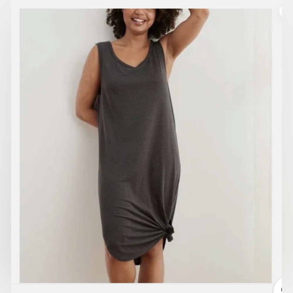 Sleeveless Charcoal Dress